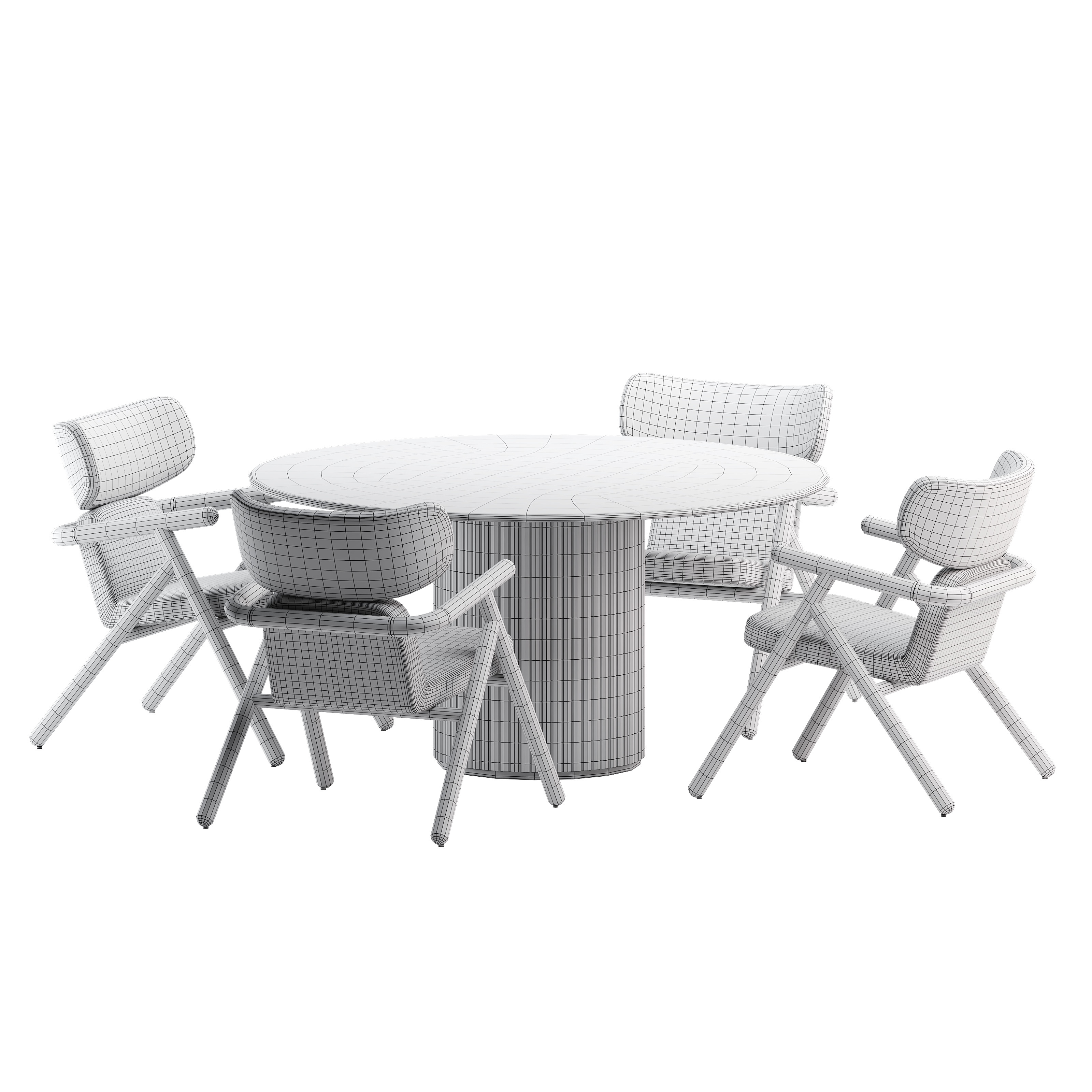 Dining set 06 3D model_7