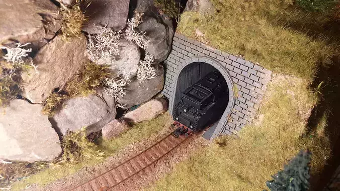 H0 scale Tunnel Portal - FDM