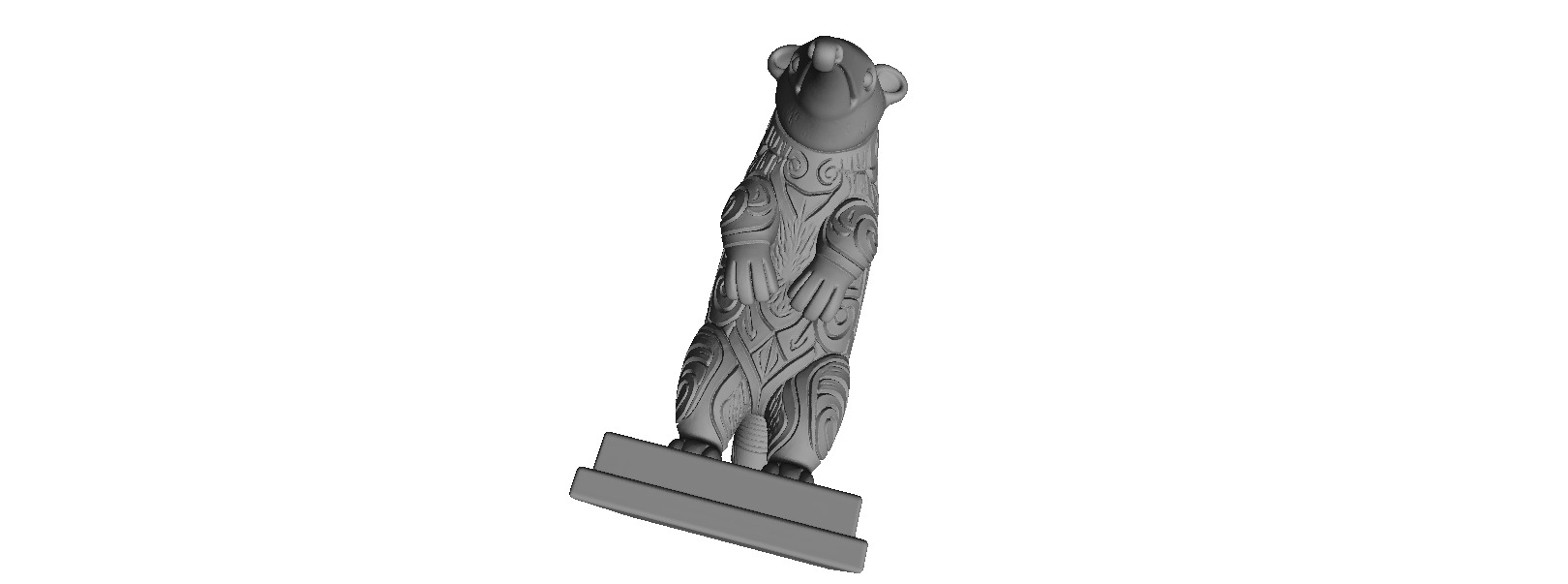 613 Totem Style Anteater Full Body 3D Model 3D print model_4