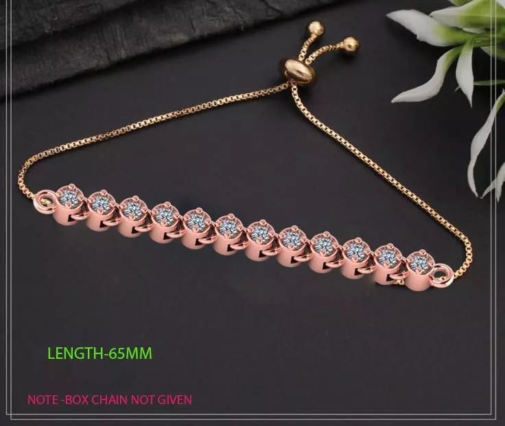 SINGLE STONE STYLISH CHAIN LADIES BRACELET READY TO PRINT Free 3D print model