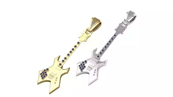 guitar pendant 3D print model