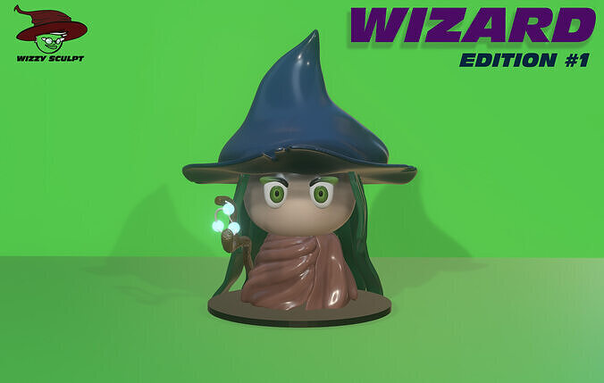 Wizard Chibi 3D Sculpt 3D print model
