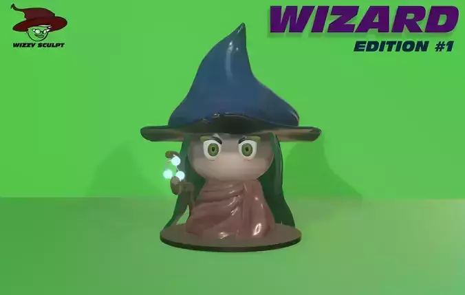 Wizard Chibi 3D Sculpt 3D print model