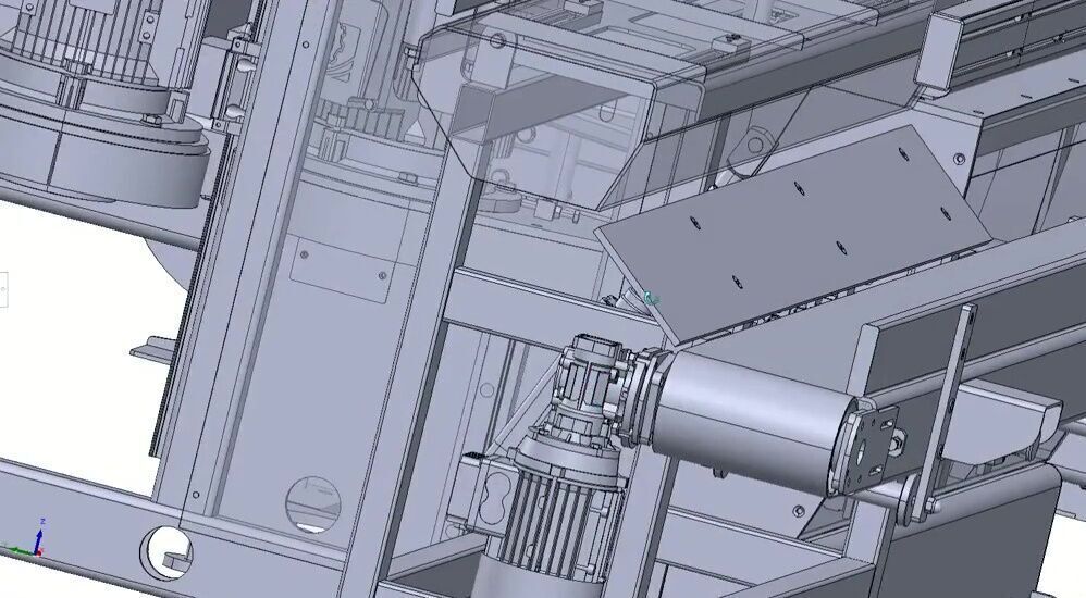 Automatic CNC Wood Cutting and Circular Saw Machine 3D model_13