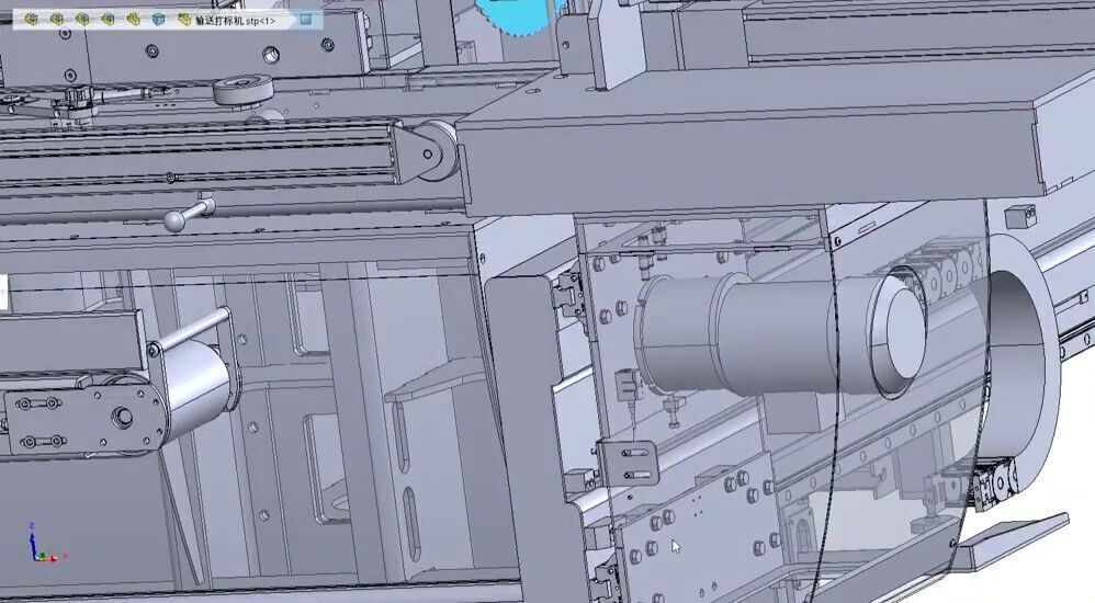 Automatic CNC Wood Cutting and Circular Saw Machine 3D model_21