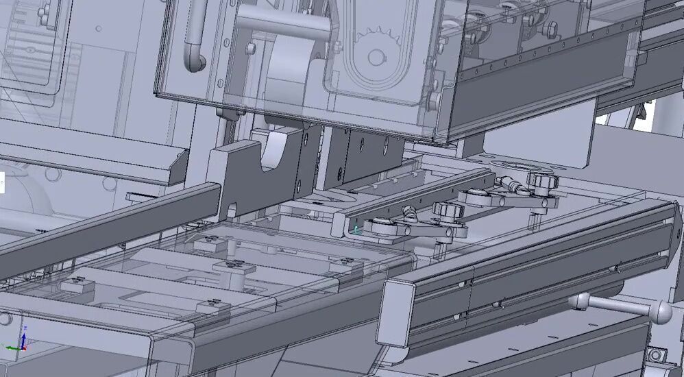 Automatic CNC Wood Cutting and Circular Saw Machine 3D model_15