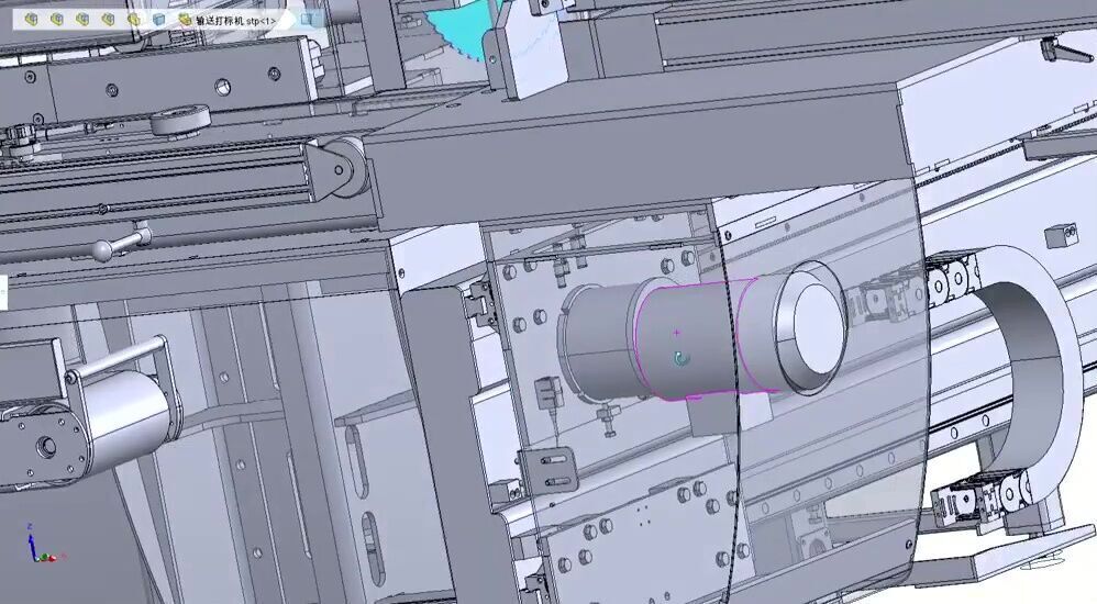 Automatic CNC Wood Cutting and Circular Saw Machine 3D model_20