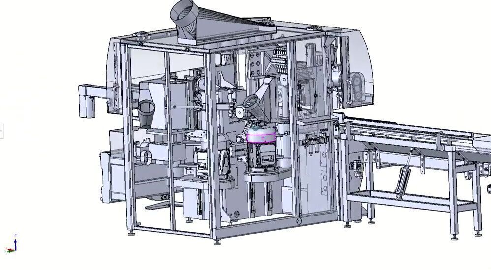 Automatic CNC Wood Cutting and Circular Saw Machine 3D model_5