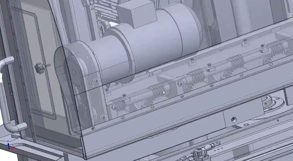Automatic CNC Wood Cutting and Circular Saw Machine 3D model_6