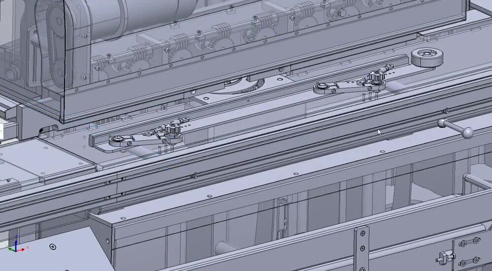Automatic CNC Wood Cutting and Circular Saw Machine 3D model_16