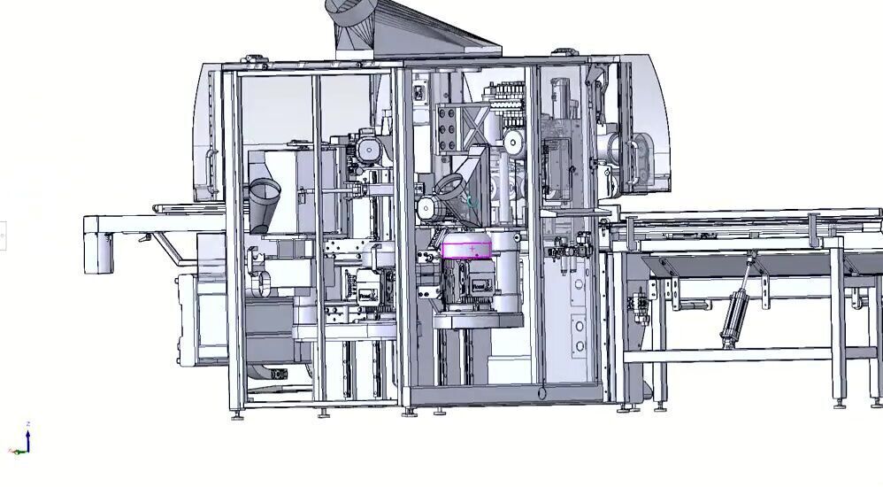 Automatic CNC Wood Cutting and Circular Saw Machine 3D model_4