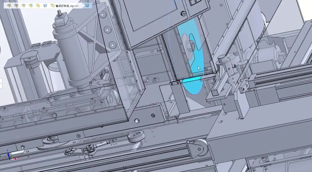 Automatic CNC Wood Cutting and Circular Saw Machine 3D model_17