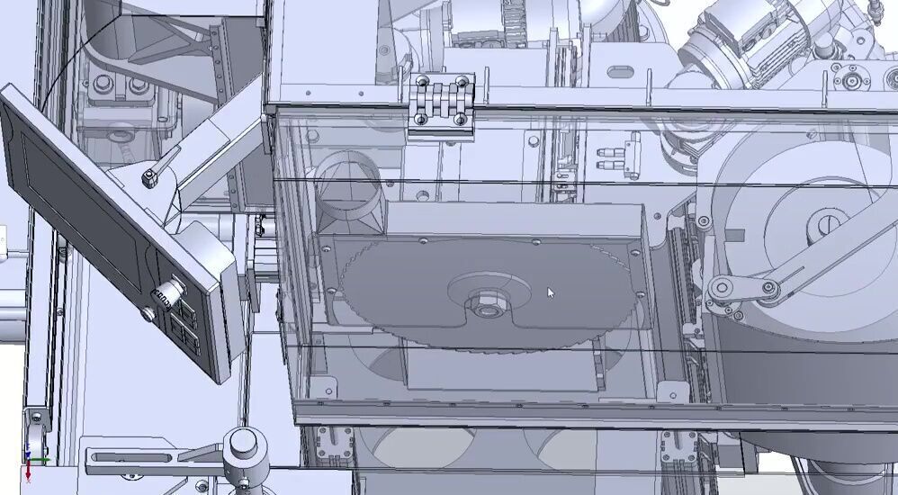 Automatic CNC Wood Cutting and Circular Saw Machine 3D model_25