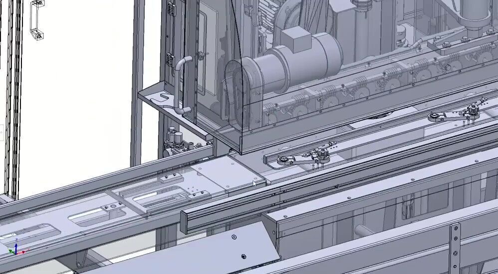 Automatic CNC Wood Cutting and Circular Saw Machine 3D model_14