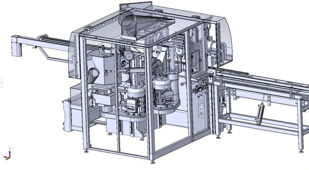 Automatic CNC Wood Cutting and Circular Saw Machine 3D model_1
