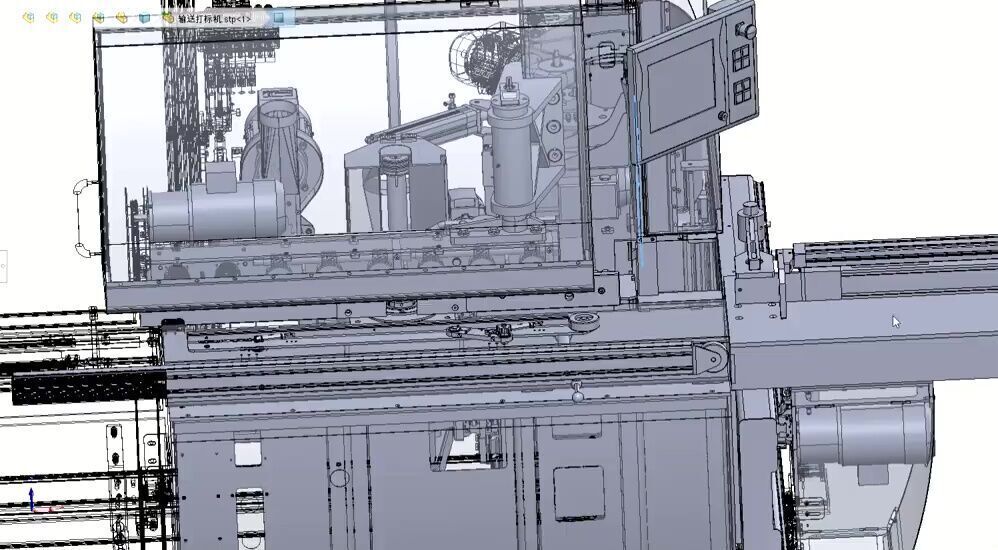 Automatic CNC Wood Cutting and Circular Saw Machine 3D model_19