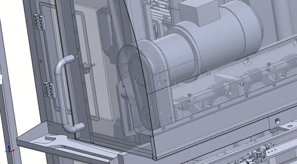 Automatic CNC Wood Cutting and Circular Saw Machine 3D model_7