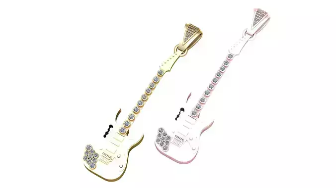 guitar pendant 3D print model