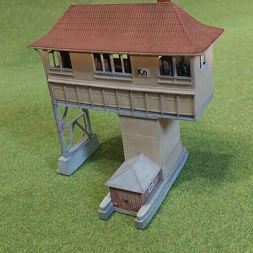 N scale Geraman signal box Kreuztal Kn - resin 3D print model