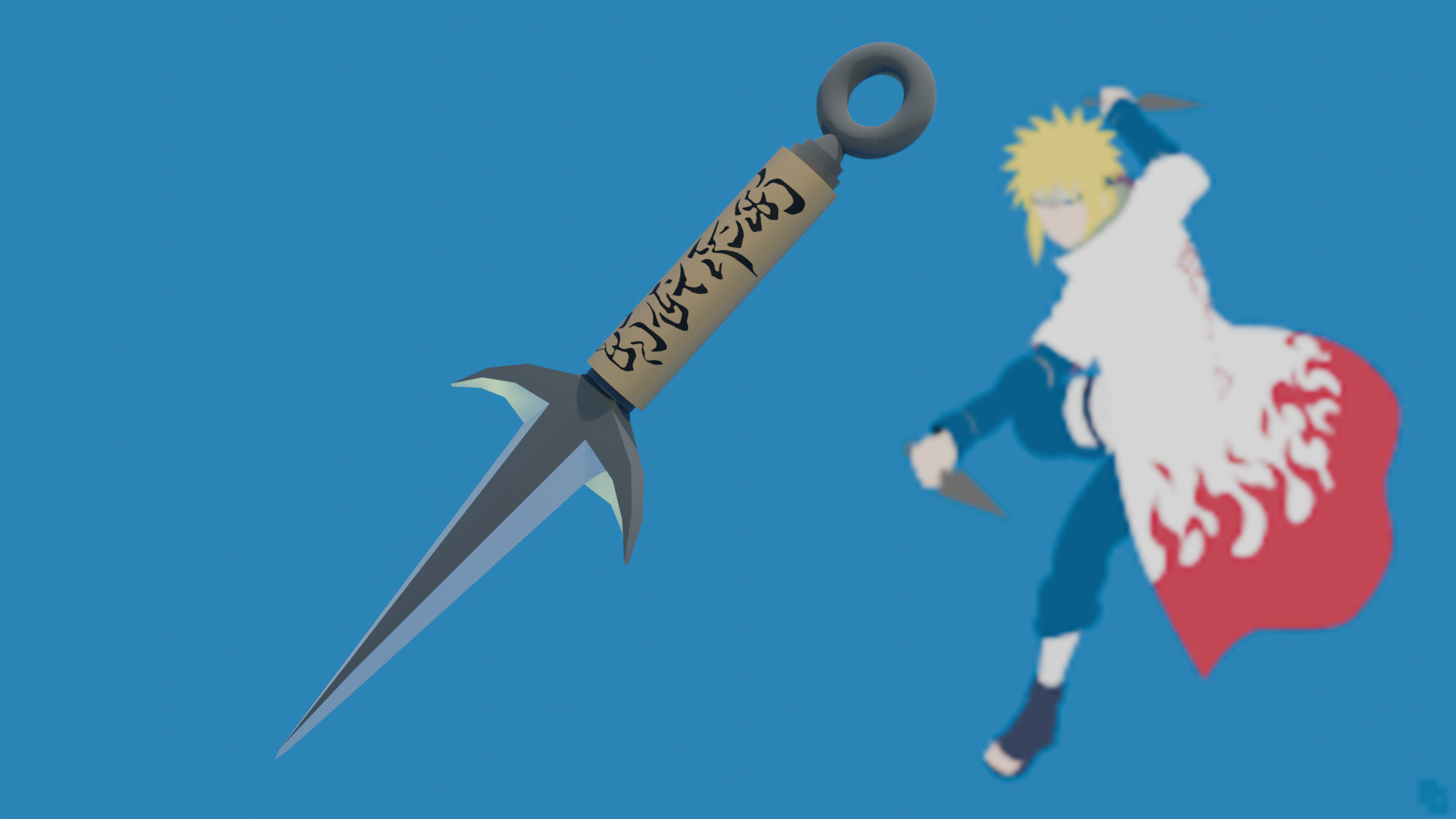 Minatos kunai from Naruto Low-poly 3D model_1