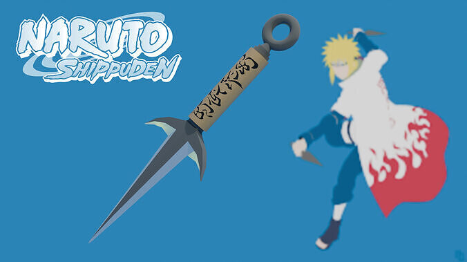 Minatos kunai from Naruto Low-poly 3D model
