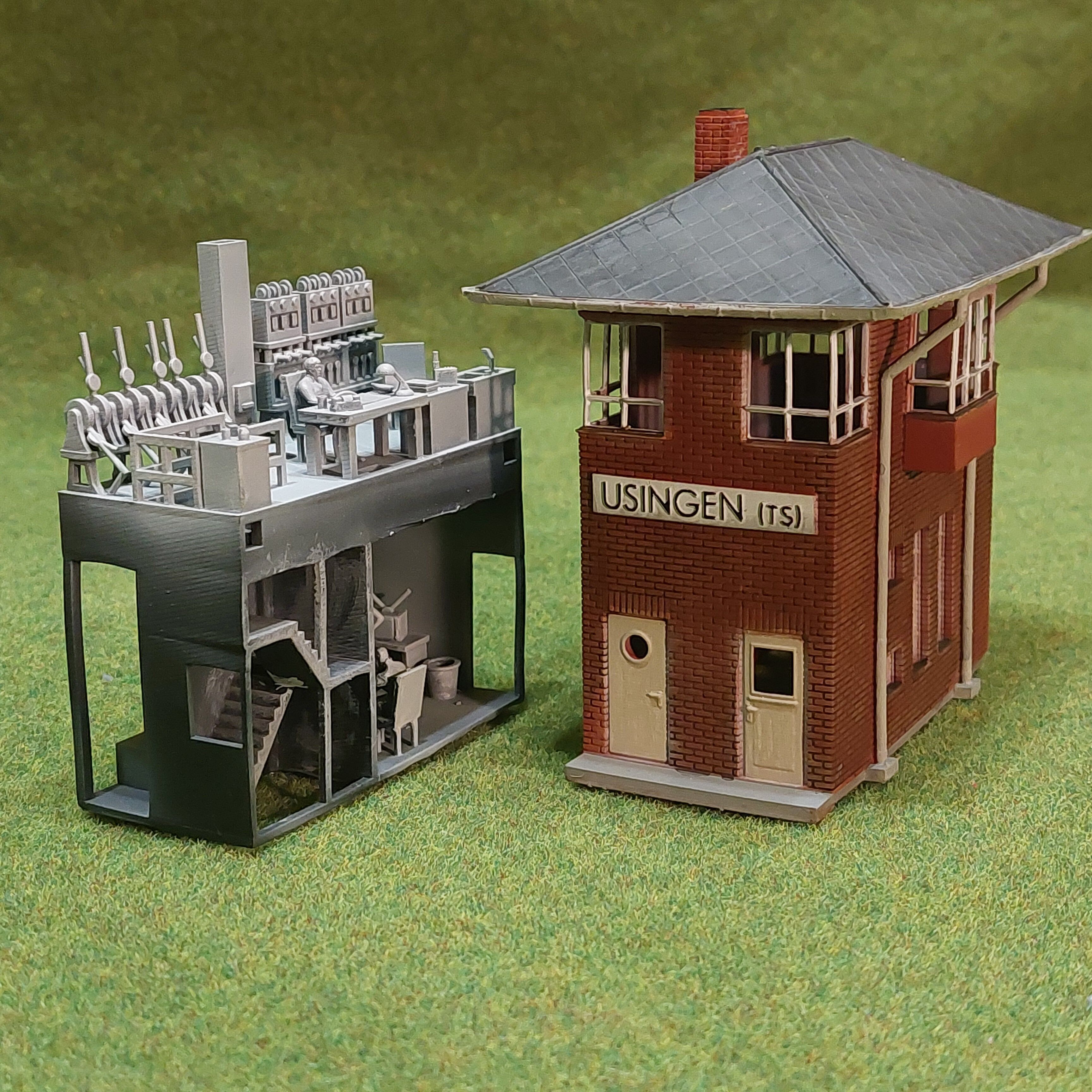 N scale Geraman signal box Usingen Ts - resin 3D print model_5
