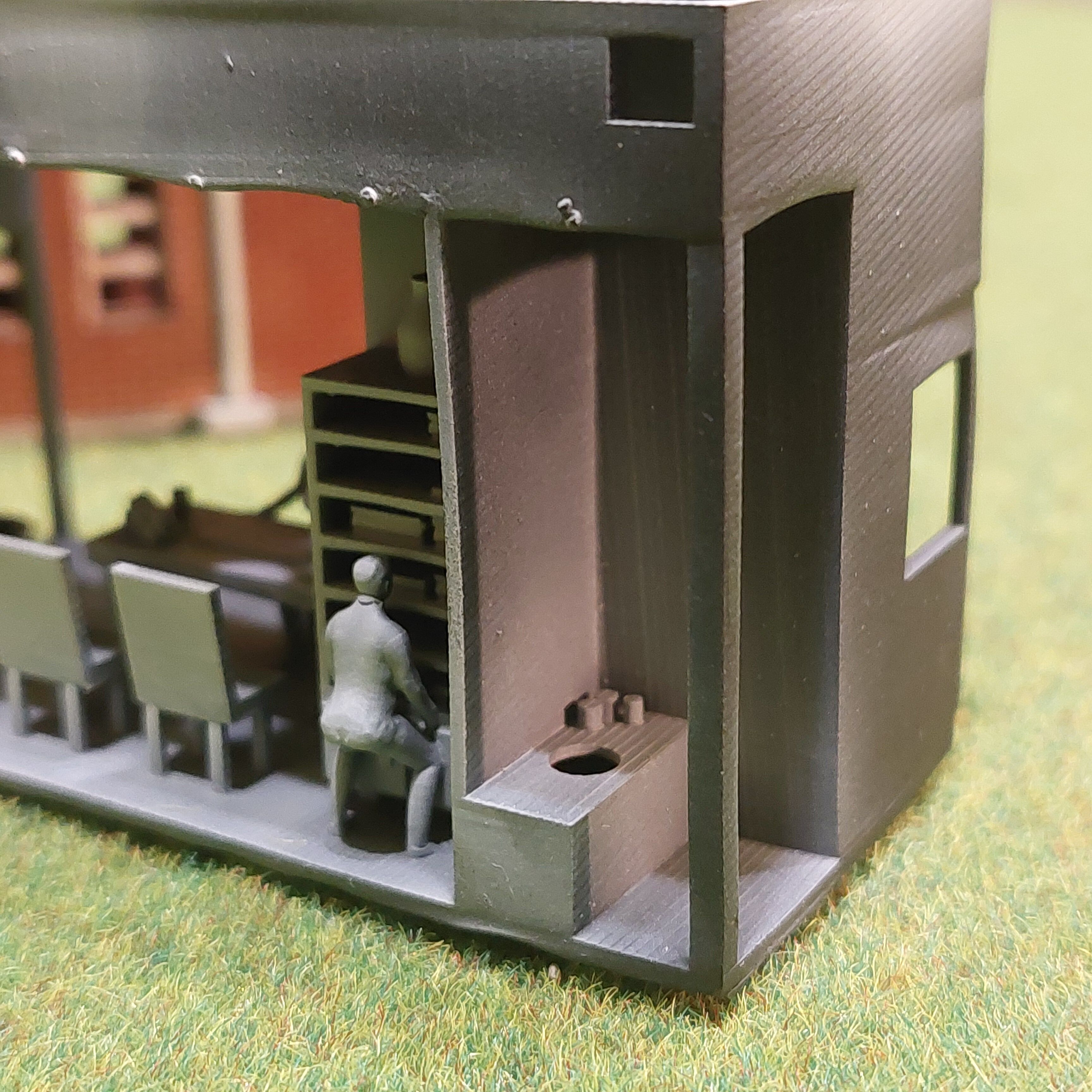 N scale Geraman signal box Usingen Ts - resin 3D print model_8