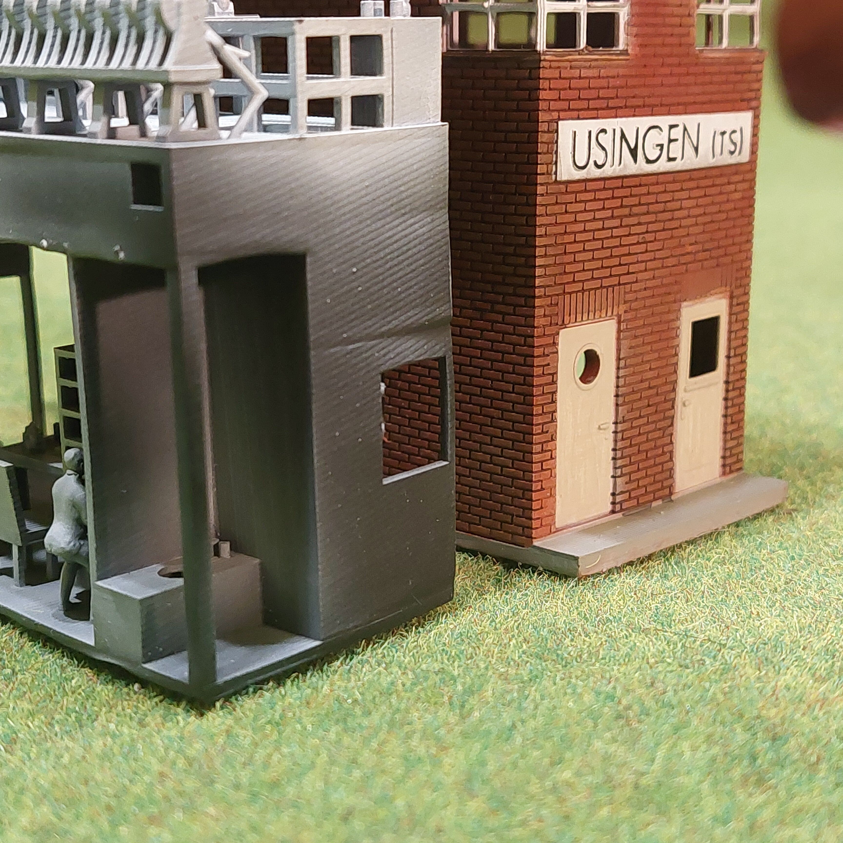 N scale Geraman signal box Usingen Ts - resin 3D print model_4