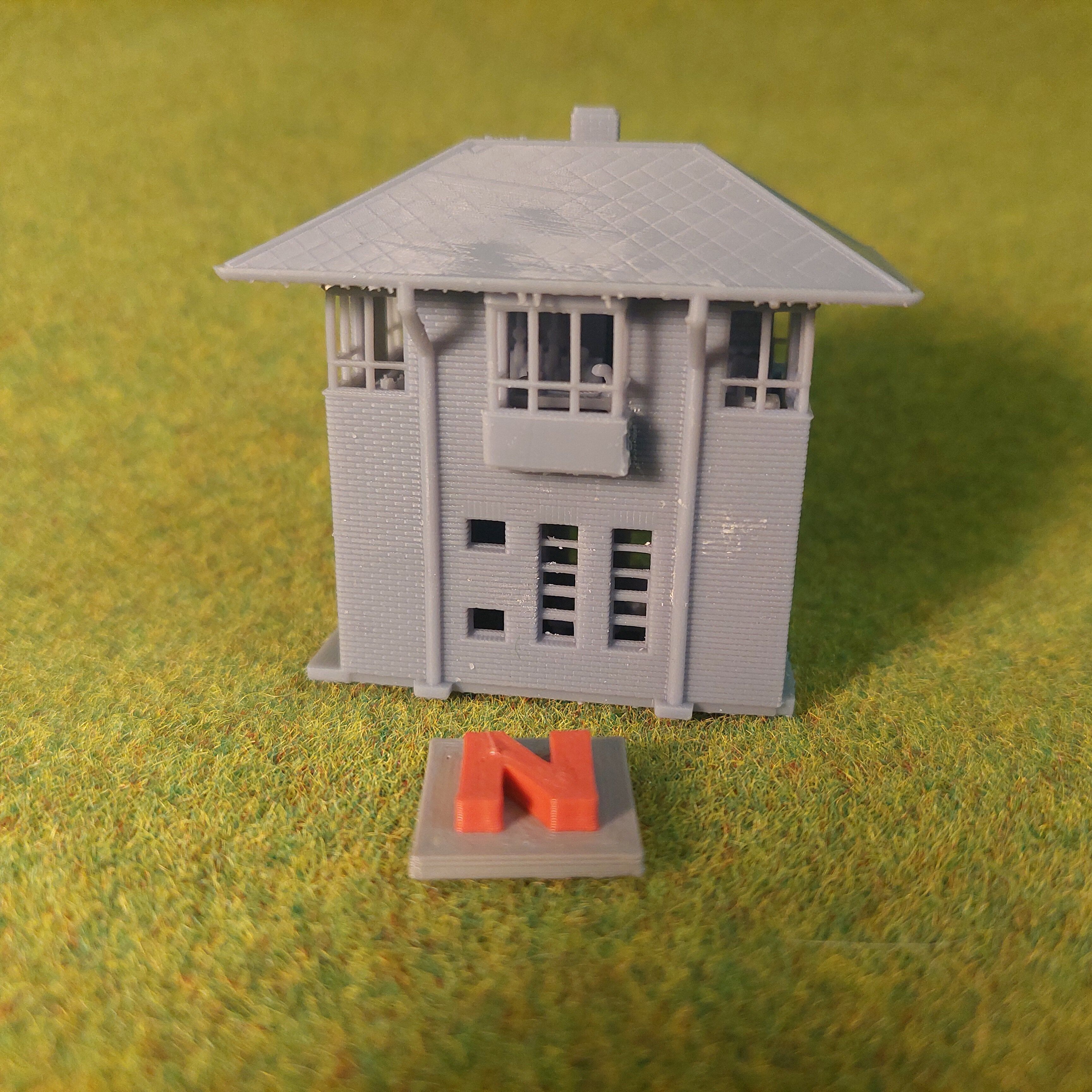 N scale Geraman signal box Usingen Ts - resin 3D print model_10