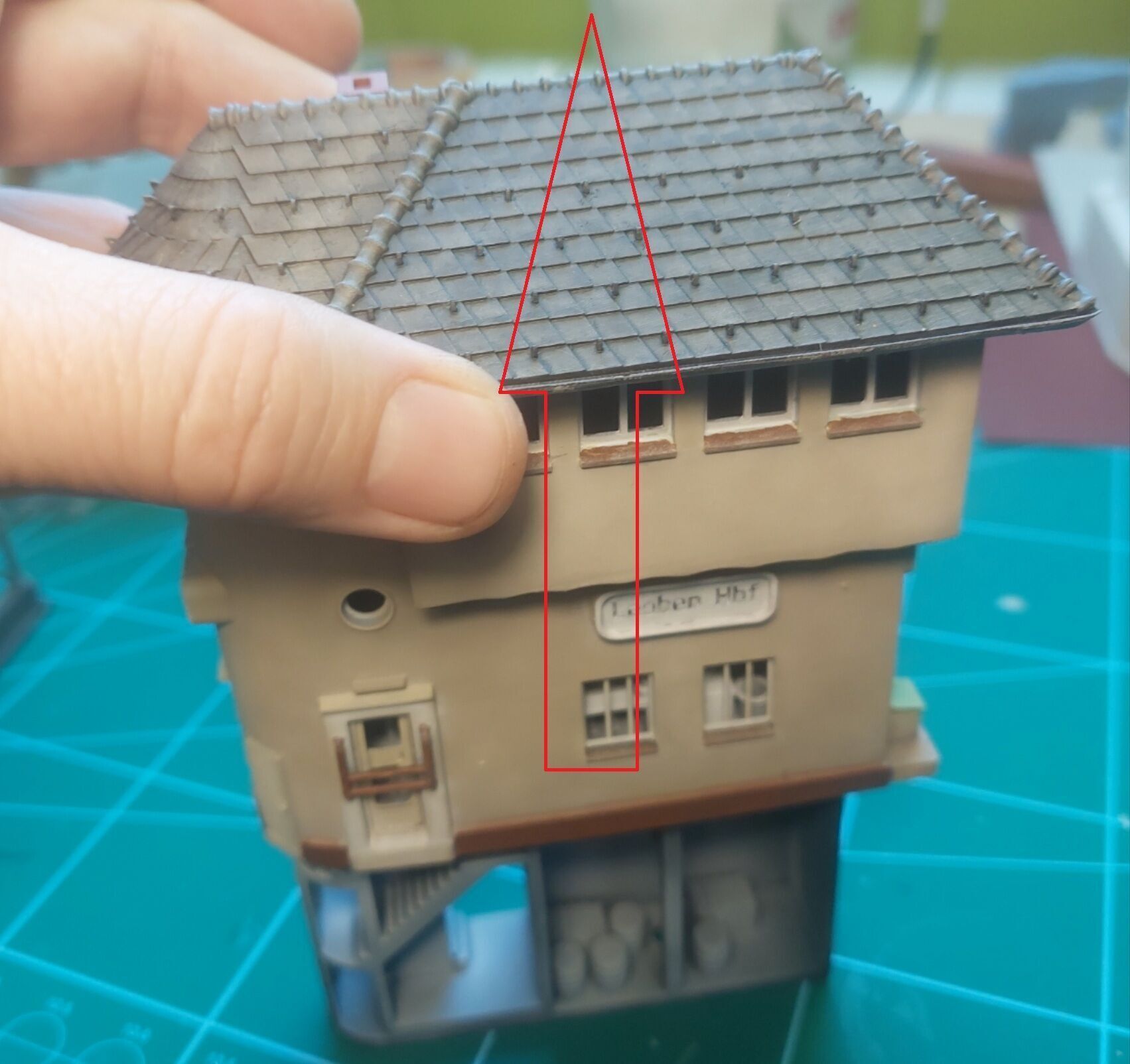 N scale Austrian signal box Leoben Hbf stellwerk1 - resin 3D print model_8