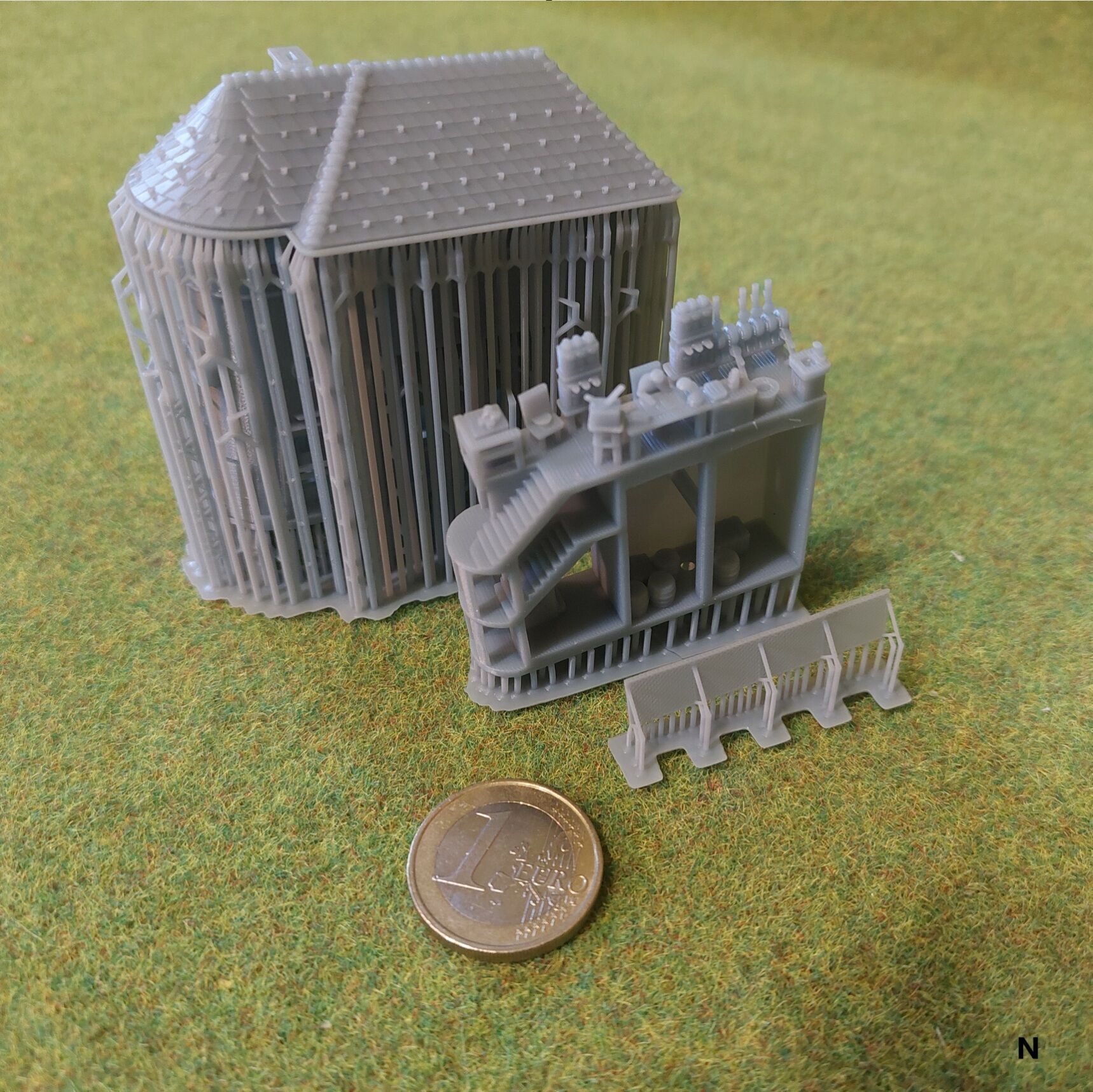 N scale Austrian signal box Leoben Hbf stellwerk1 - resin 3D print model_10