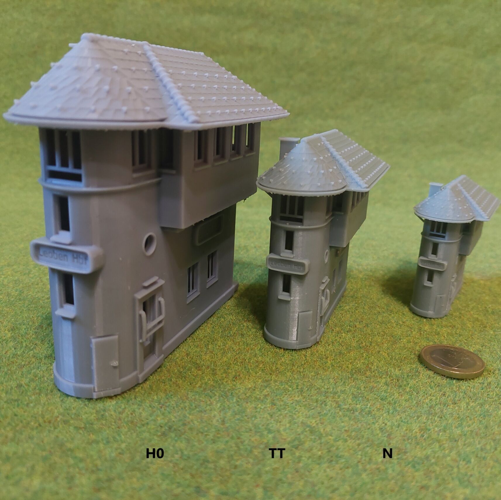 N scale Austrian signal box Leoben Hbf stellwerk1 - resin 3D print model_6