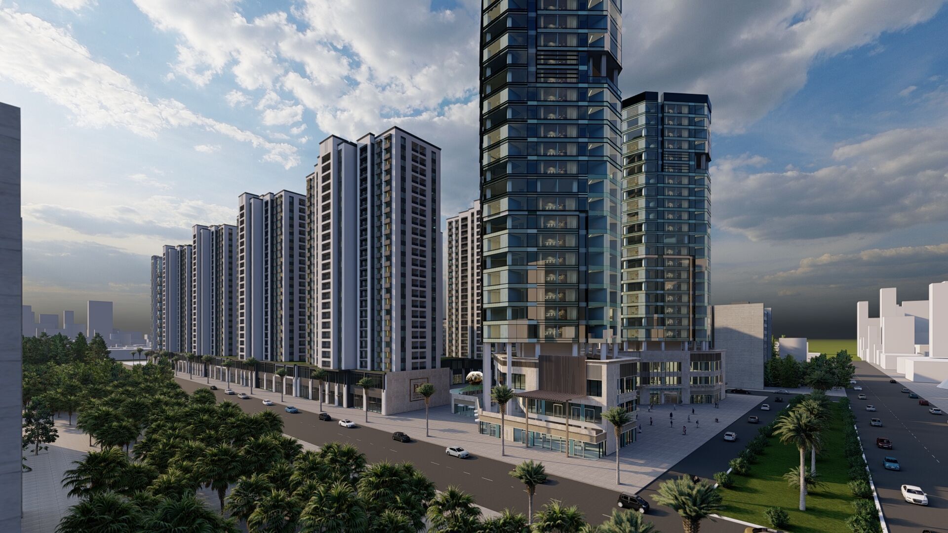 Modern Urban Mixed Use Complex High-Detail 3D model_2