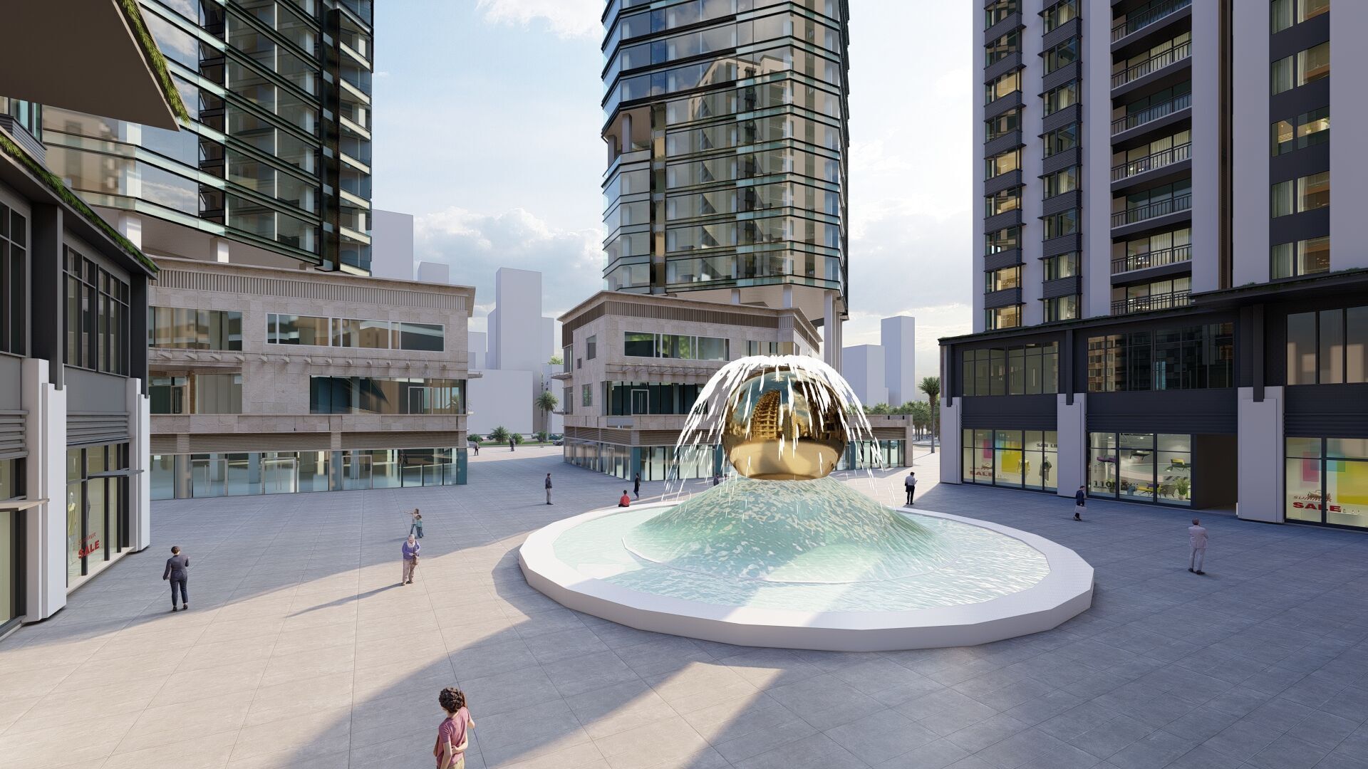 Modern Urban Mixed Use Complex High-Detail 3D model_11