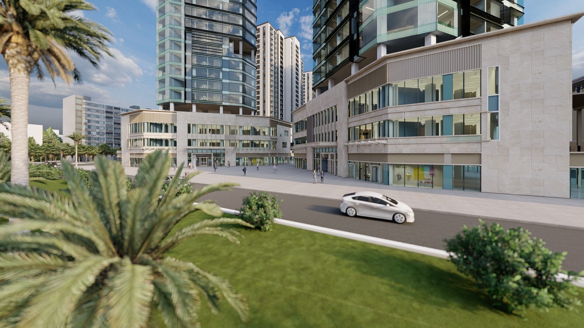 Modern Urban Mixed Use Complex High-Detail 3D model_9