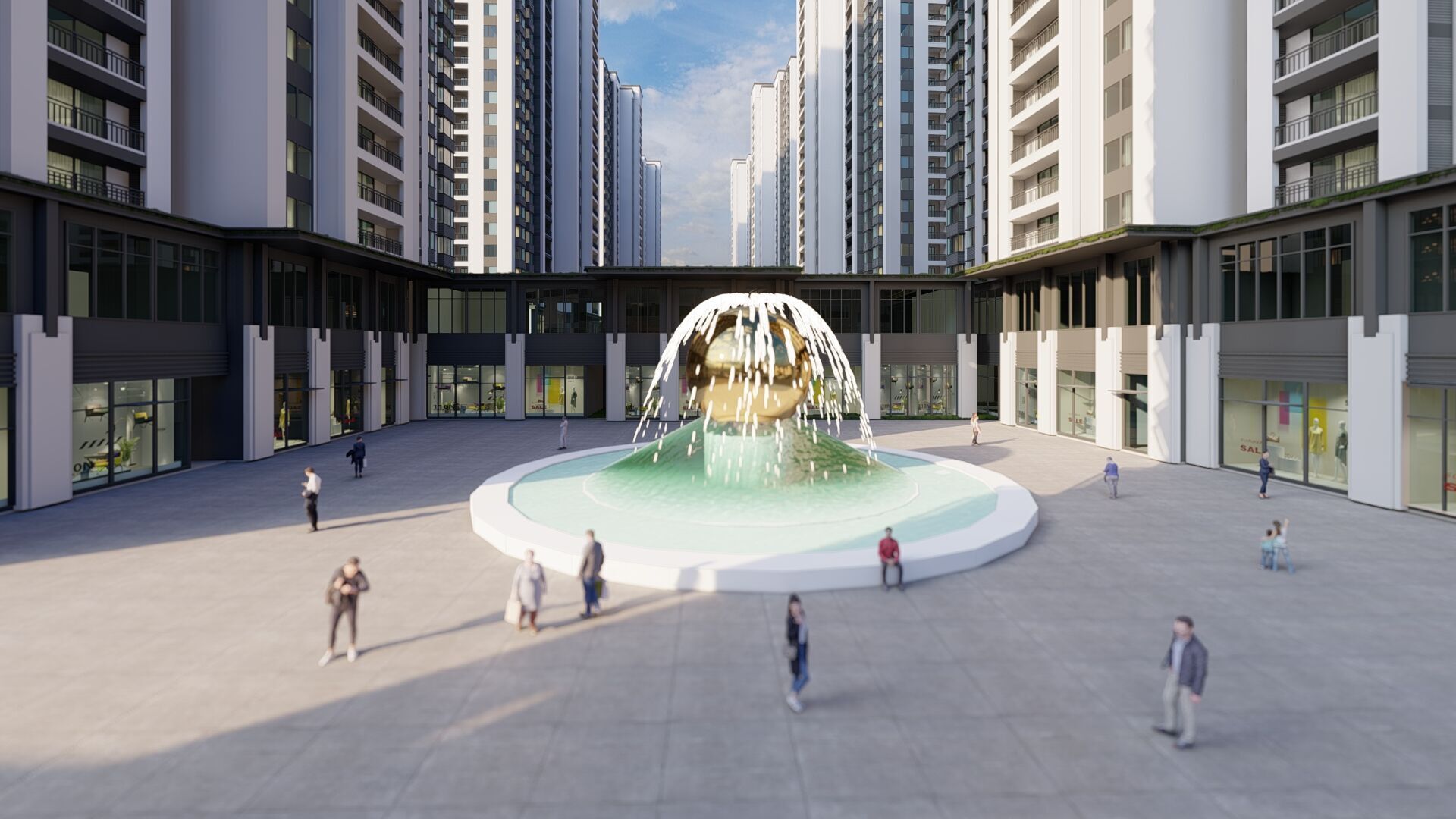 Modern Urban Mixed Use Complex High-Detail 3D model_6