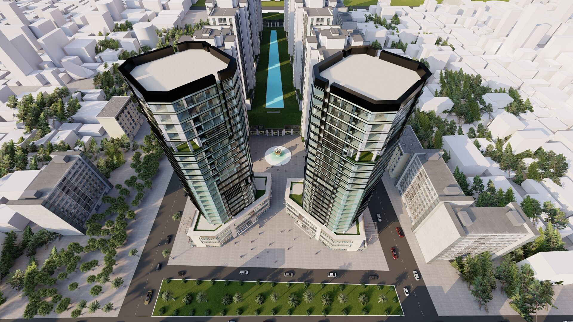 Modern Urban Mixed Use Complex High-Detail 3D model_3