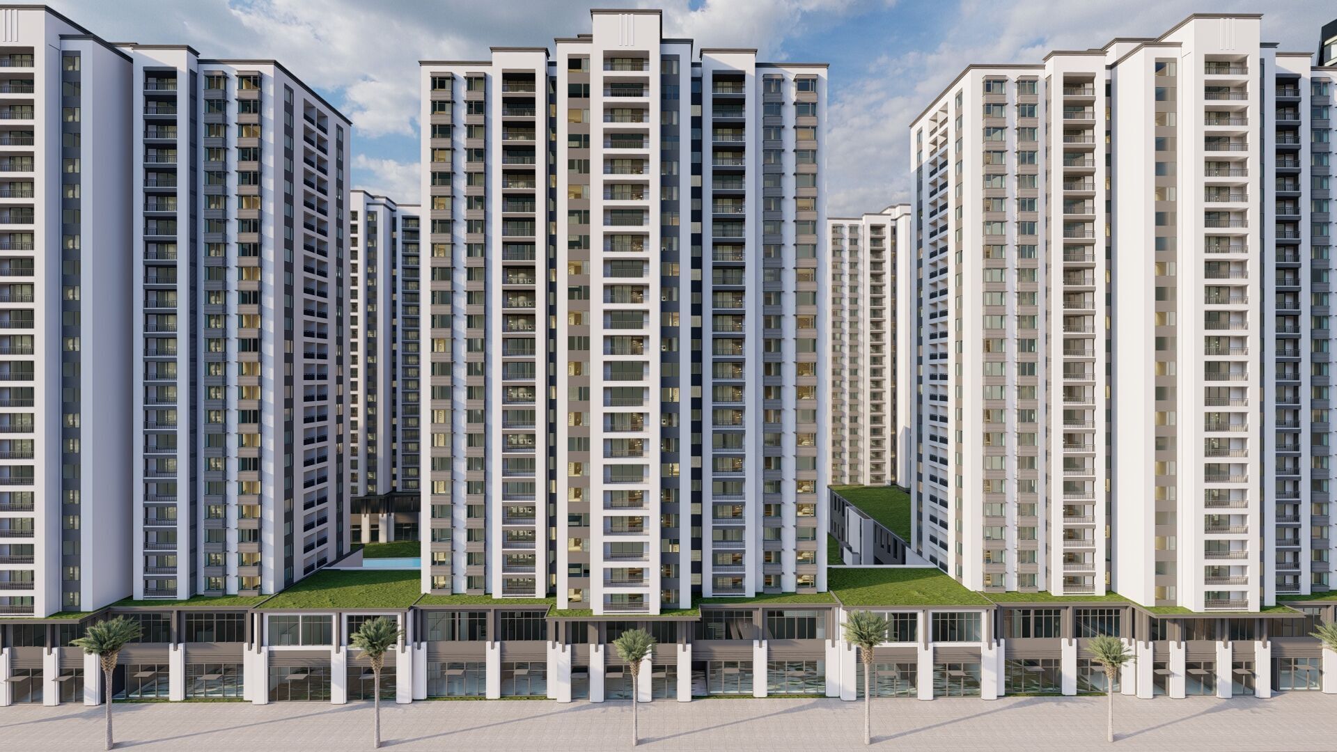 Modern Urban Mixed Use Complex High-Detail 3D model_13