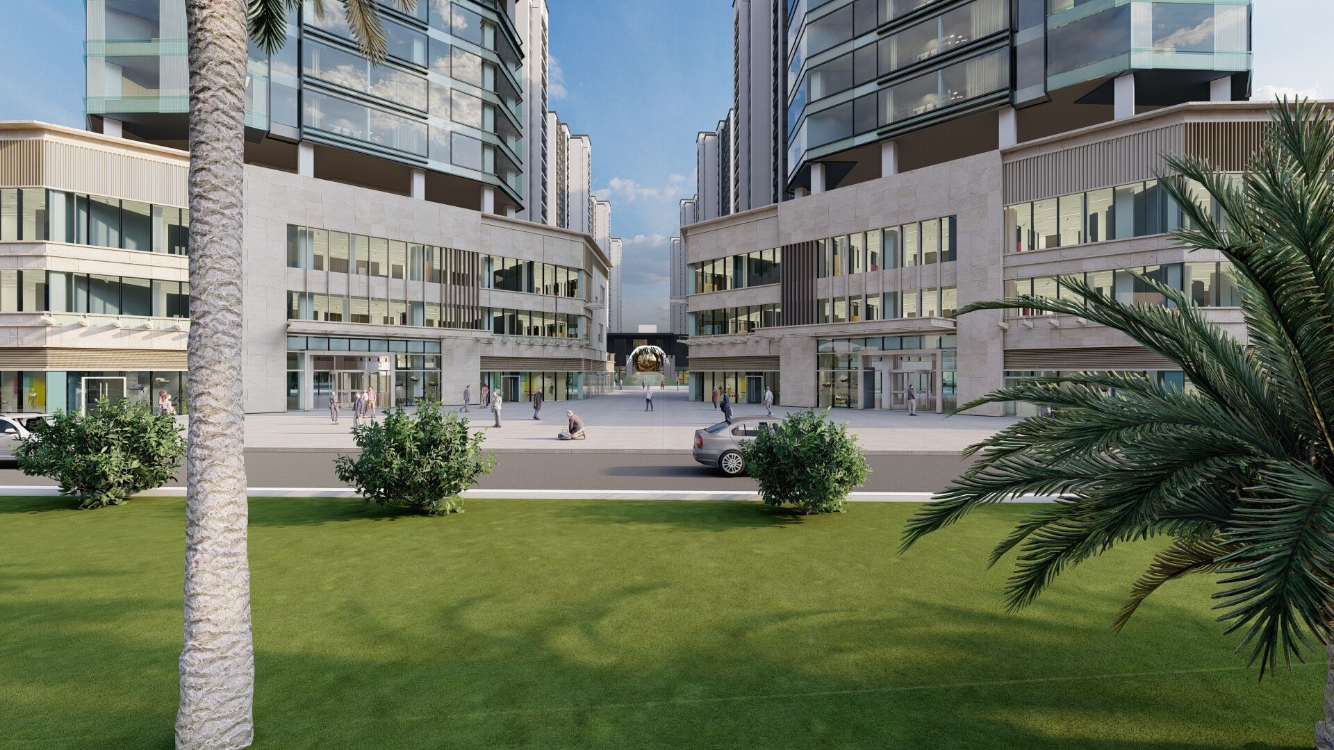 Modern Urban Mixed Use Complex High-Detail 3D model_8