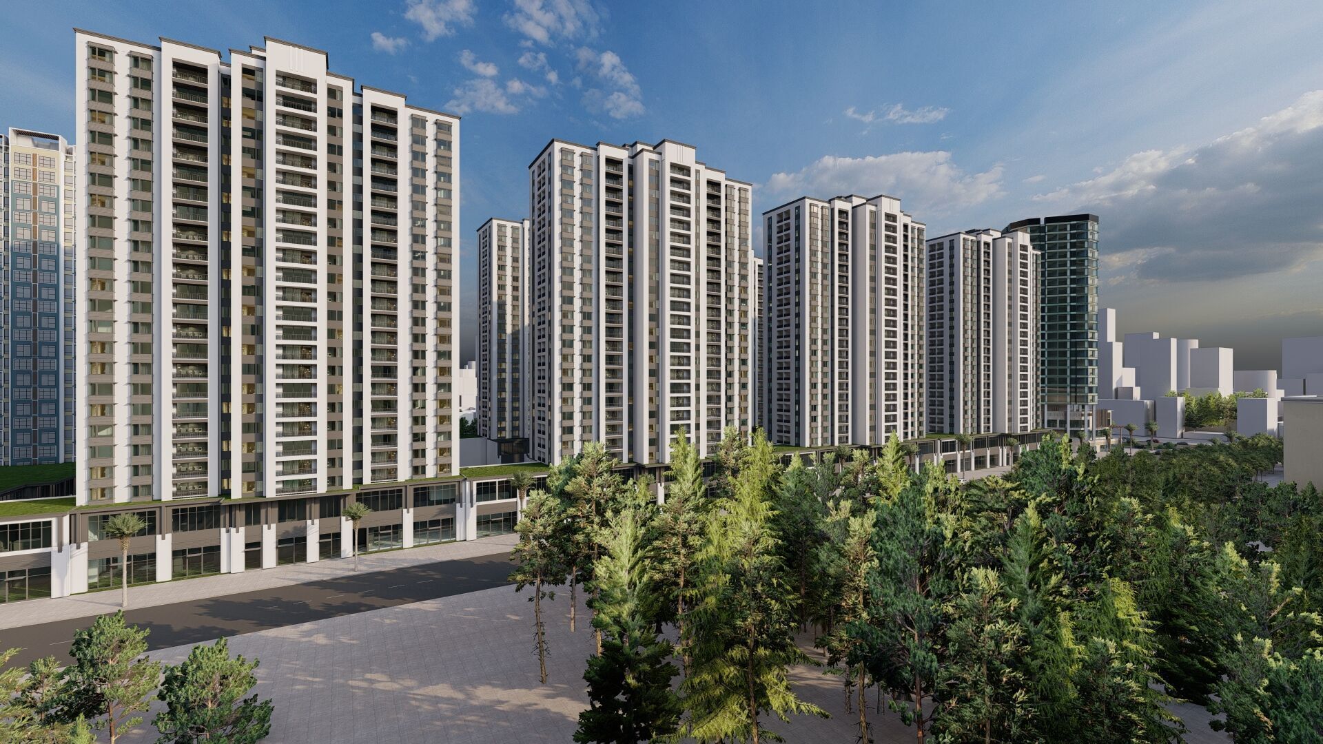 Modern Urban Mixed Use Complex High-Detail 3D model_5