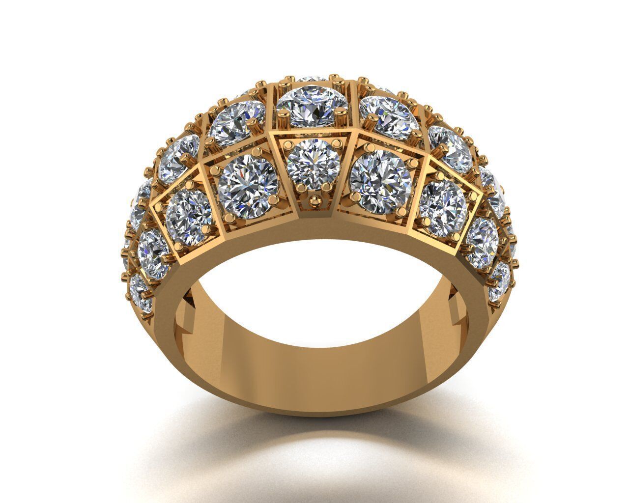 Stylish 3D Ring Model for Jewelry Making Code R10 3D print model_3