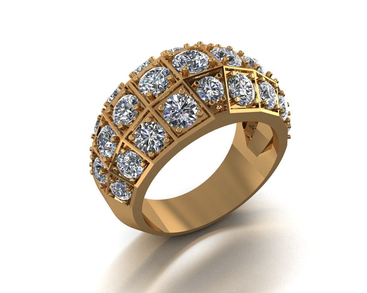 Stylish 3D Ring Model for Jewelry Making Code R10 3D print model_4