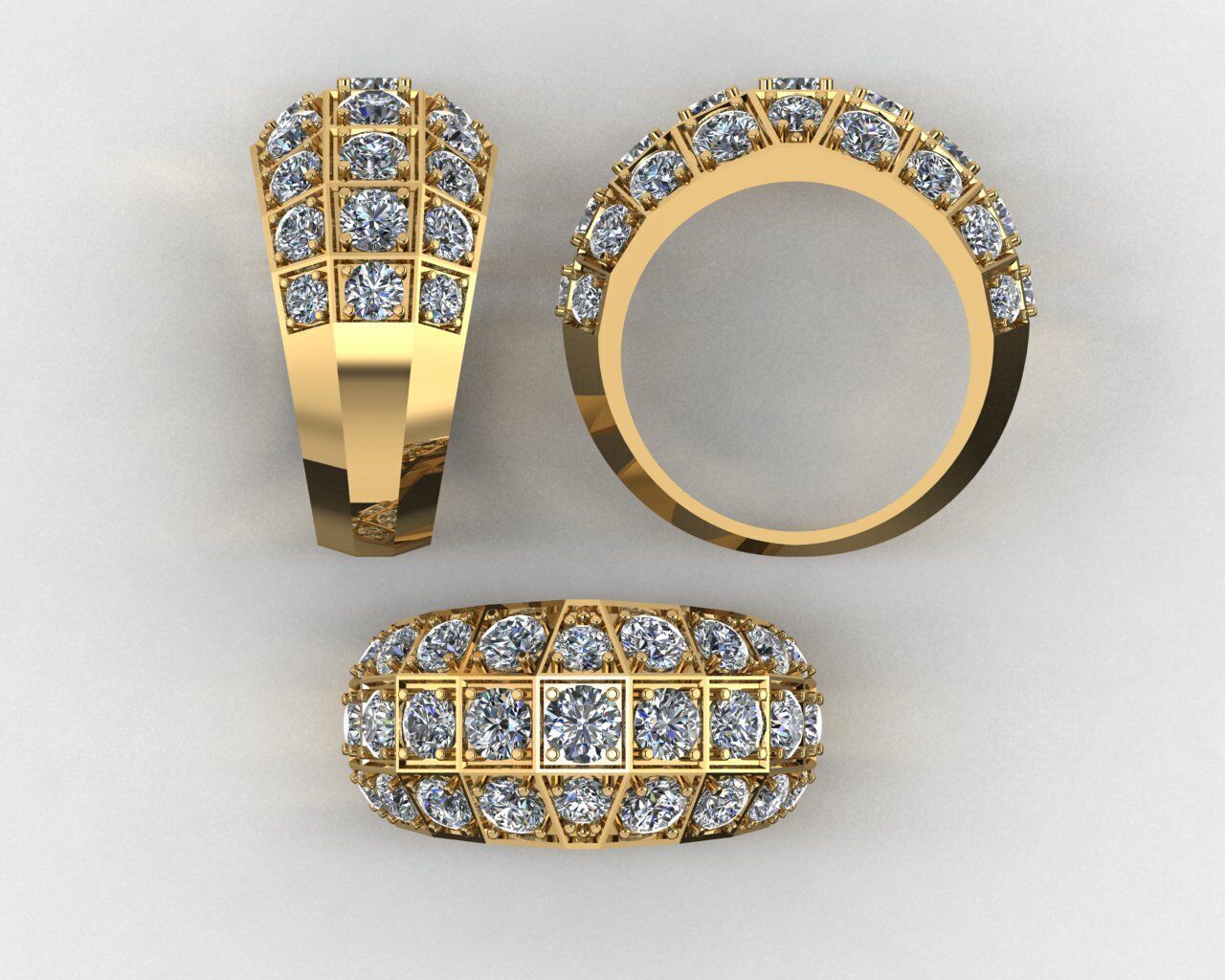 Stylish 3D Ring Model for Jewelry Making Code R10 3D print model_5