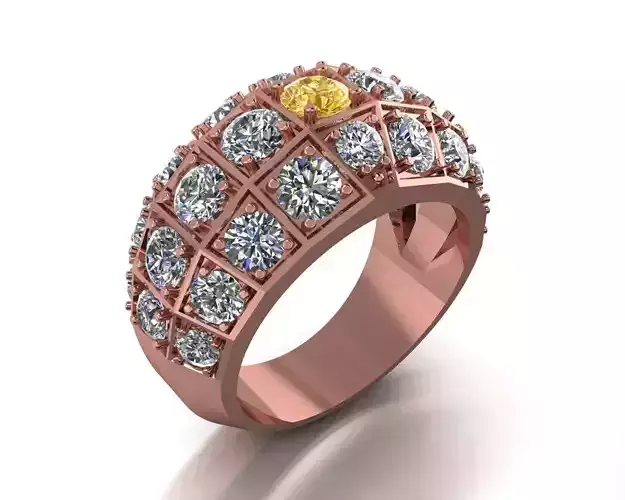 Stylish 3D Ring Model for Jewelry Making Code R10