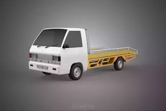 COLT L300 TOWING PICK UP TRUCK FLATBED TOWTRUCK PICKUP VEHICLE 3D model