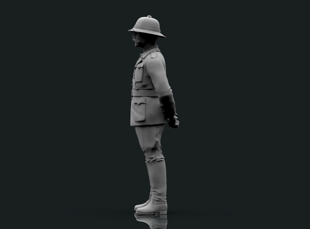 Officer in a pith helmet 3D print model_19