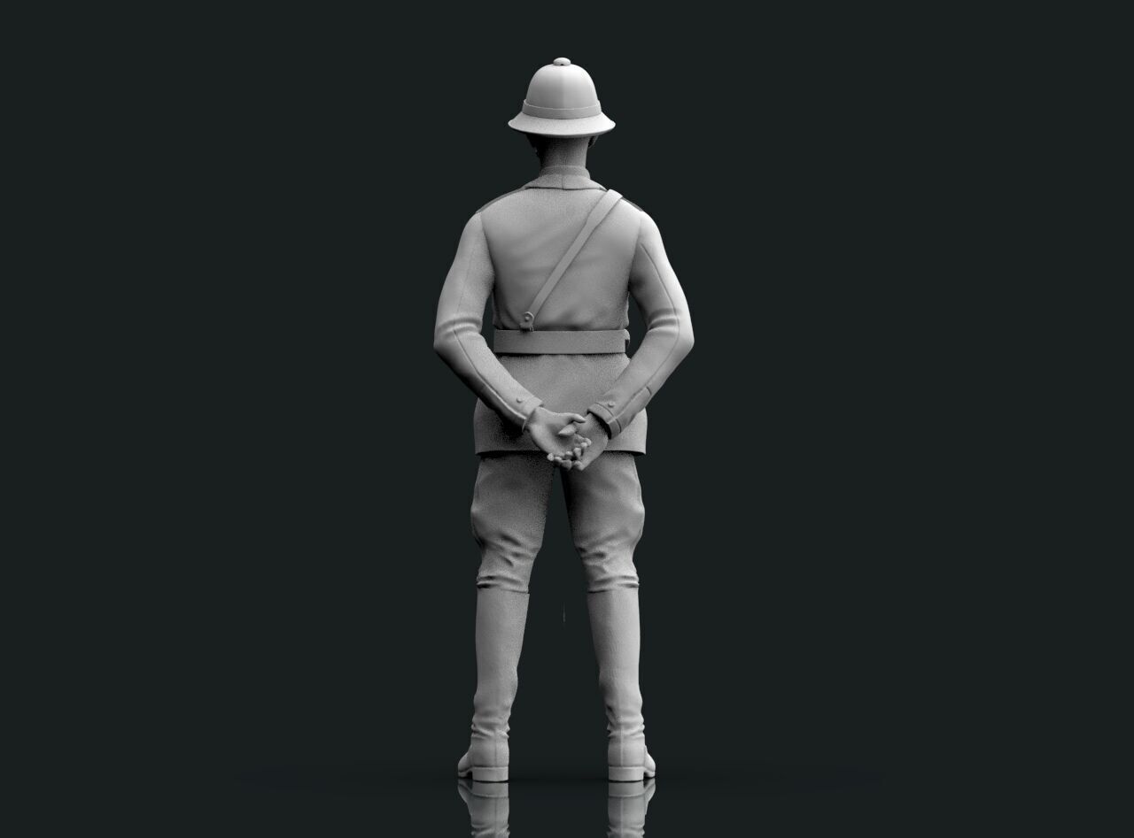 Officer in a pith helmet 3D print model_14