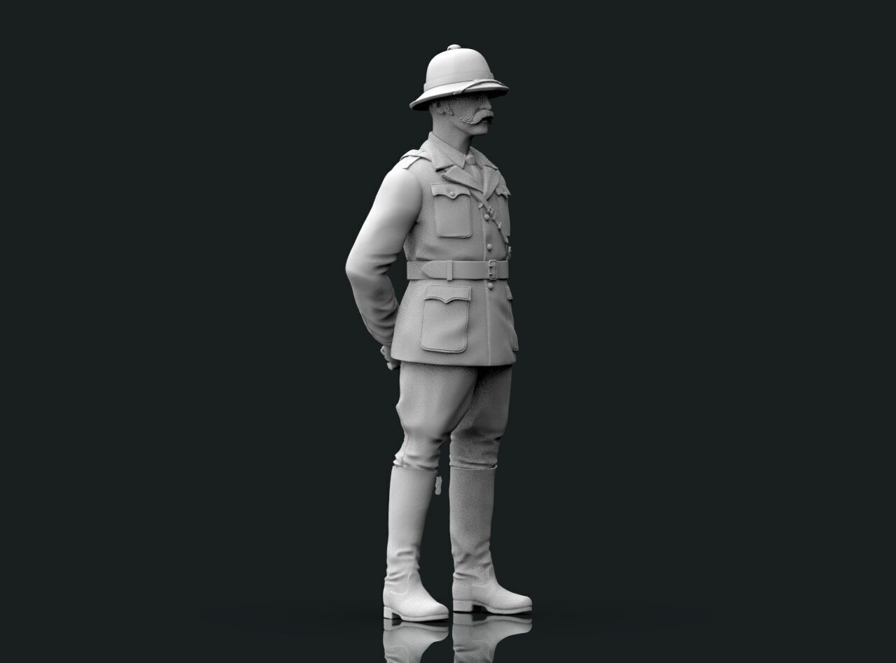 Officer in a pith helmet 3D print model_10