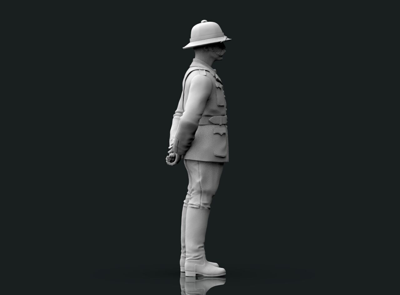 Officer in a pith helmet 3D print model_11