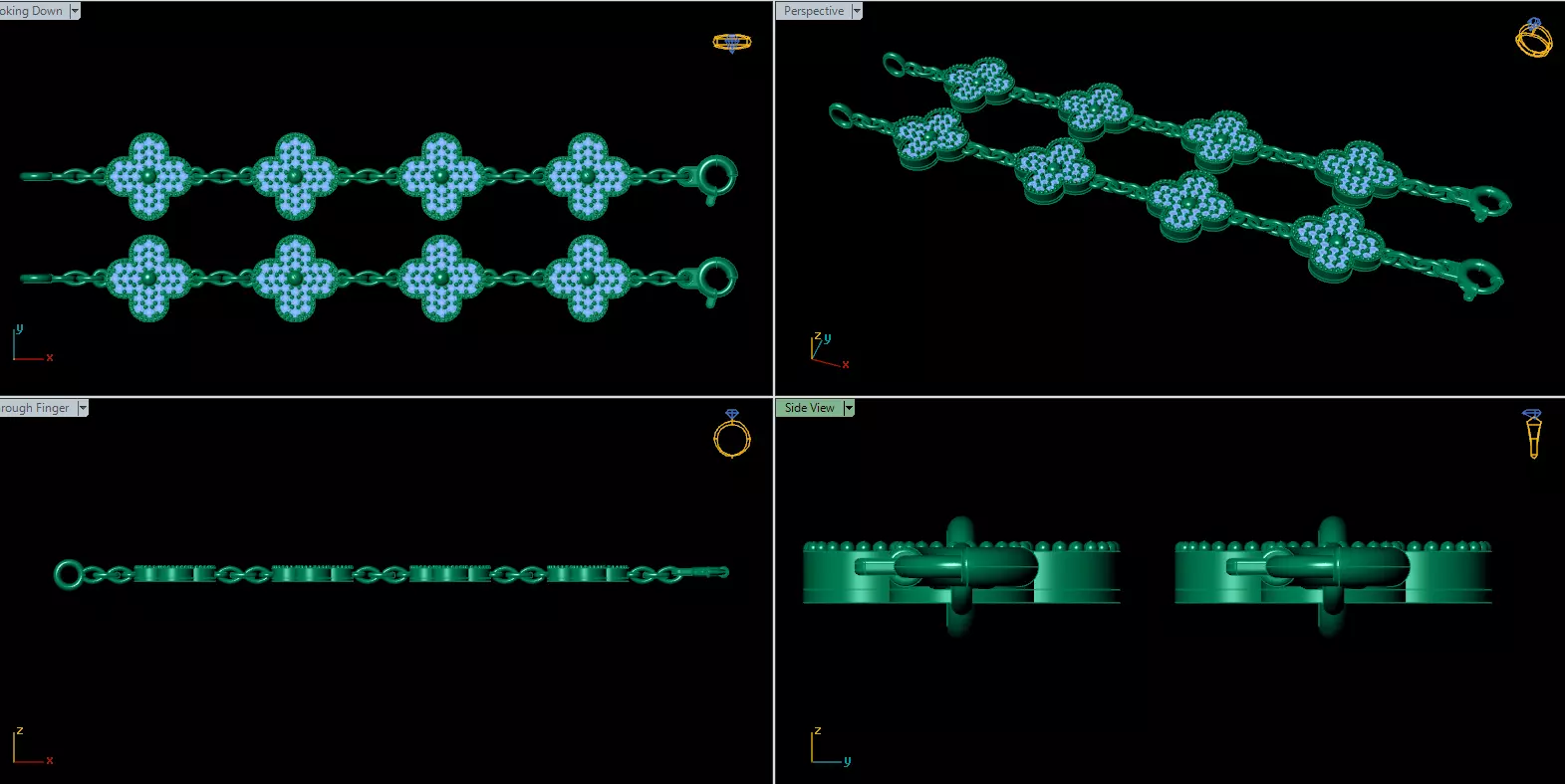 Van Cleef - Bracelet jewelry 1 3D print model_0